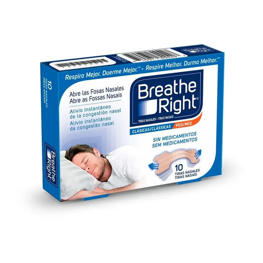 Bandelettes nasales Breathe Right petit-moyen 10 pièces