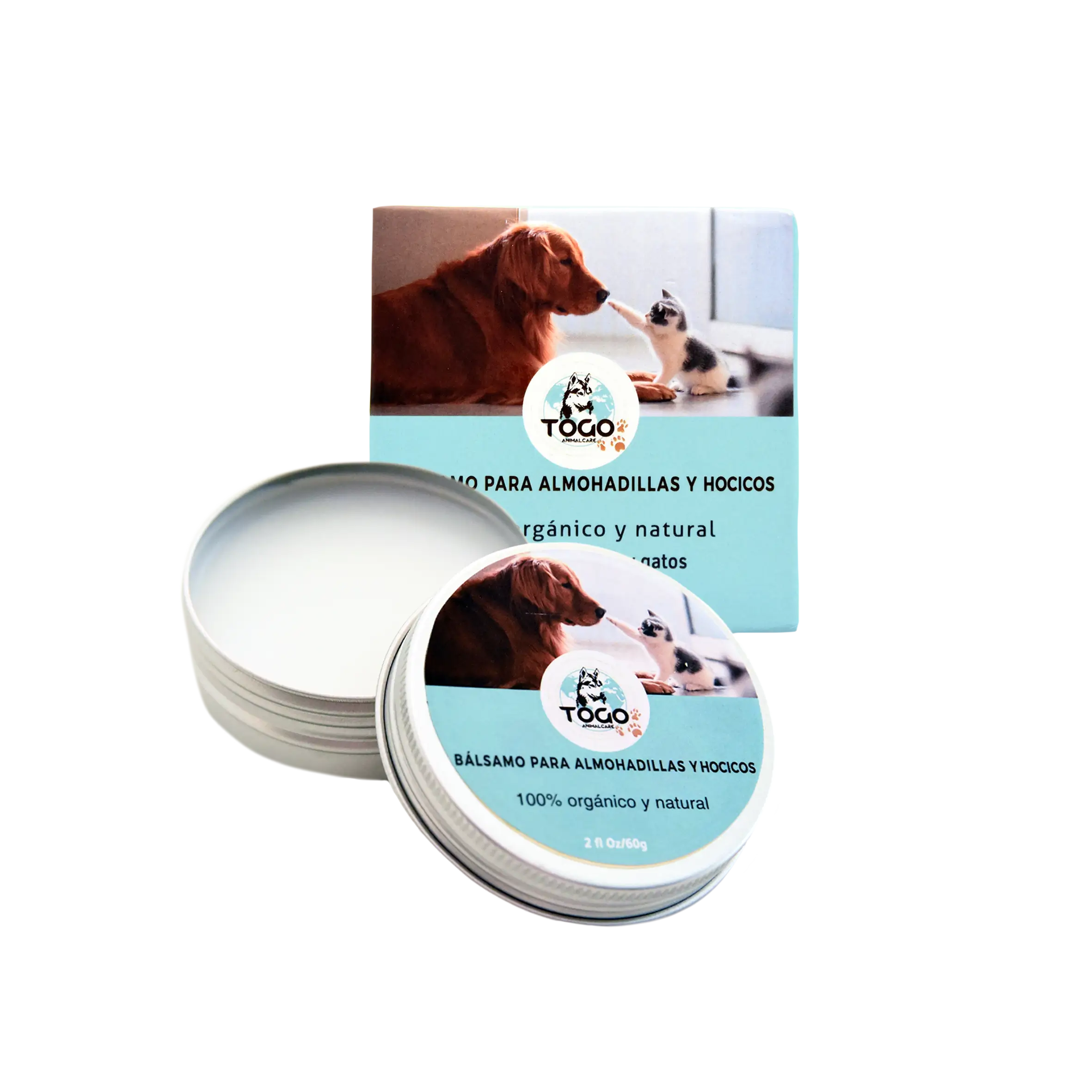 Baume cicatrisant Togo pour nez et coussinets de chiens et de chats, 60 ml