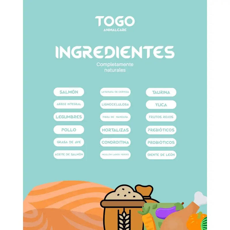 Togo Salmon Alimentation sèche, 15 kg