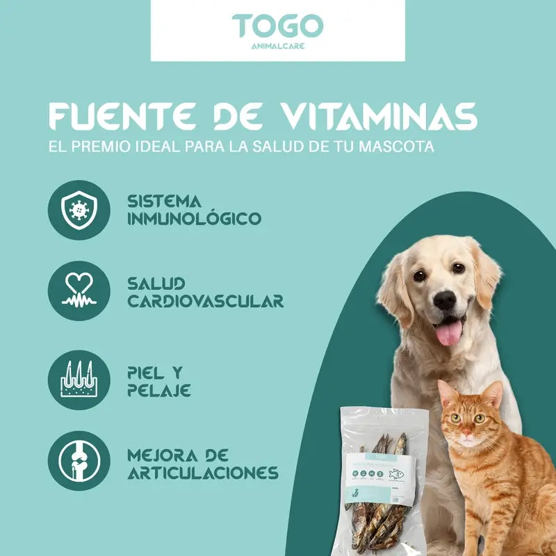 Togo Snack Anchois séchés naturels, paquet de 2 unités