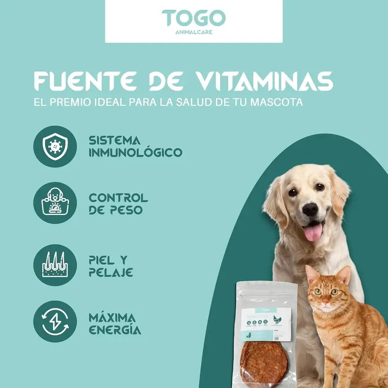 Togo Snack Natural Burger Chicken, paquet de 2 pcs.