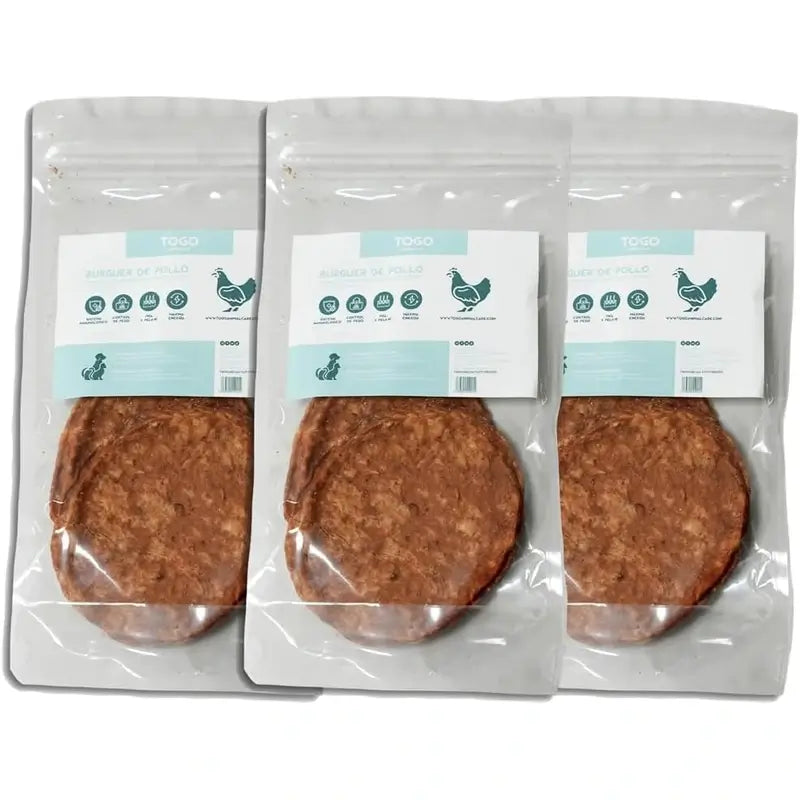 Togo Snack Natural Burger Chicken, paquet de 3 pcs.