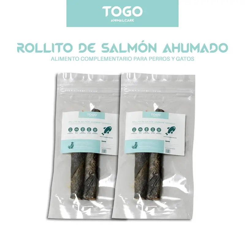 Togo Snack Natural Salmon Rolls, paquet de 2 unités