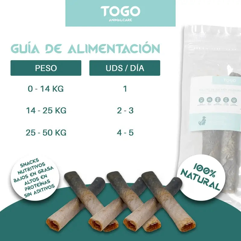 Togo Natural Snack Salmon Rolls, paquet de 3 unités
