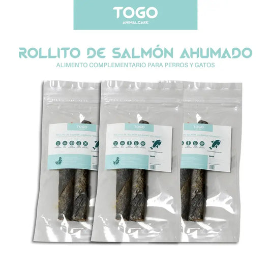 Togo Natural Snack Salmon Rolls, paquet de 3 unités