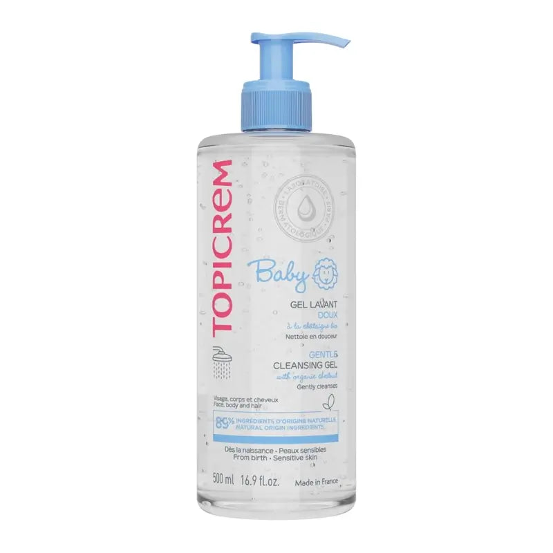 Gel nettoyant doux Topicrem Baby, 500 ml