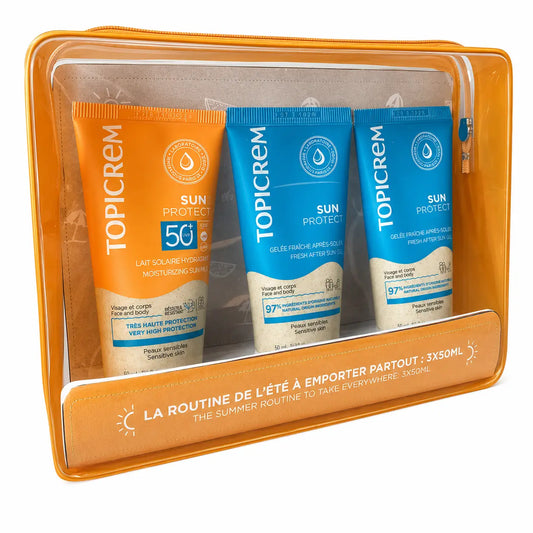Topicrem Sun Protect Body Milk 50Ml + Aftersun 50Ml + Shower Gel 50Ml