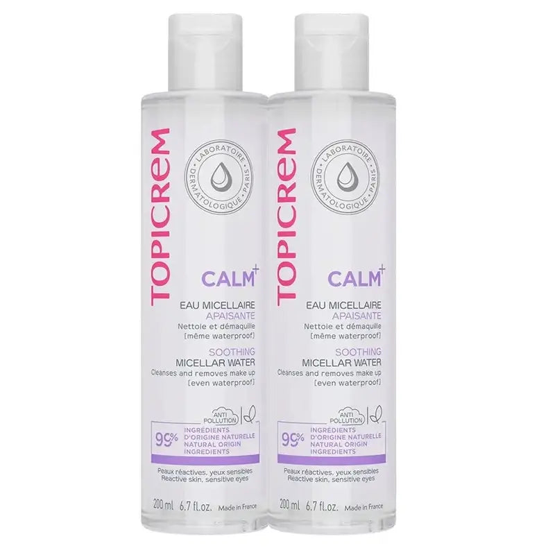 Topicrem Pack Duo Eau micellaire Calm+ 200 Ml 2ème unité 50%.