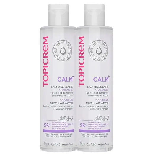 Topicrem Pack Duo Eau micellaire Calm+ 200 Ml 2ème unité 50%.