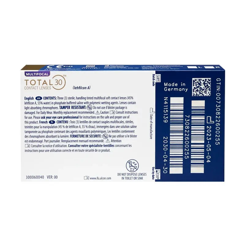 Total30 Lentilles mensuelles multifocales, 3 unités