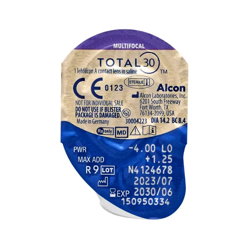 Total30 Lentilles de contact mensuelles multifocales, 6 pièces