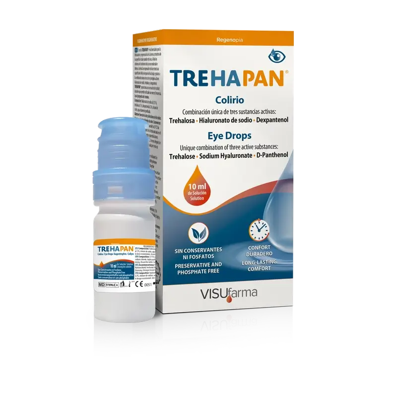 Trehapan Gouttes pour les yeux secs, 10 ml