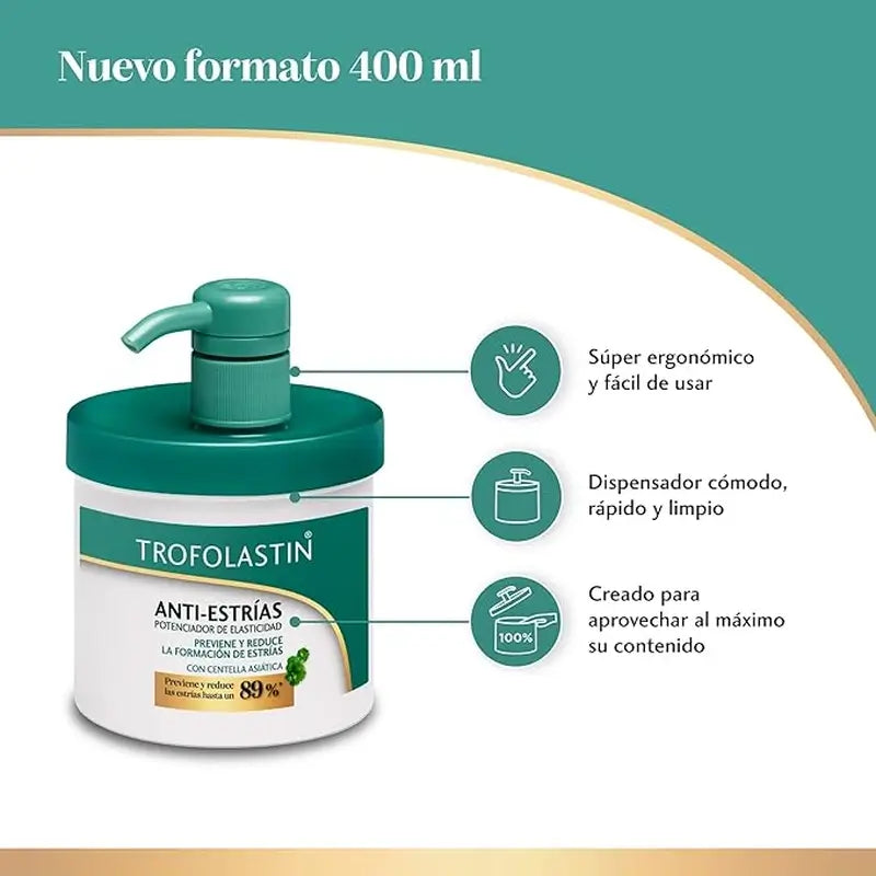 Trofolastin Crème anti-vergetures, 400 Ml