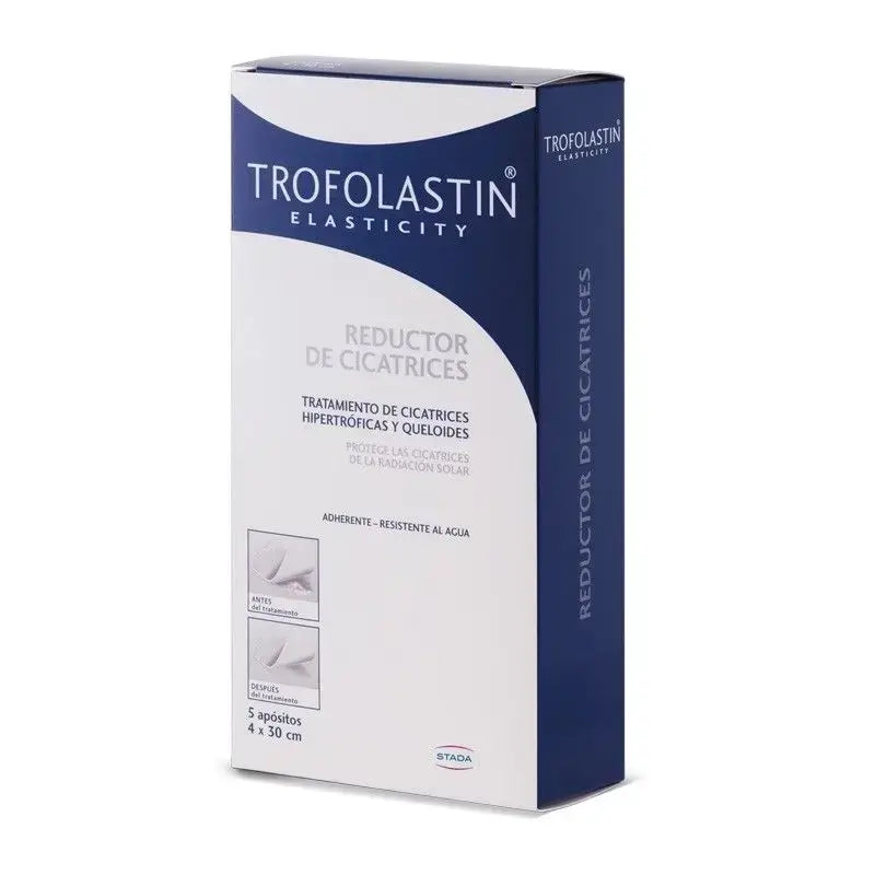 Trofolastin Réducteur de cicatrices 4 x 30 cm, 5 patchs, paquet de 2