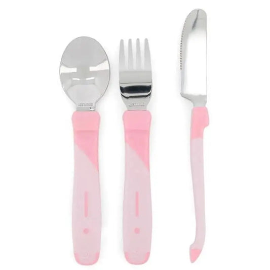 Set de couverts Twistshake rose 12+M