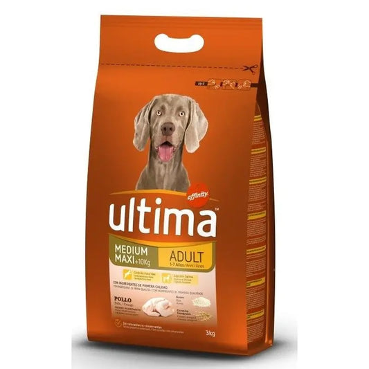 Ultima Pienso Dog Ad au poulet, 3 kg