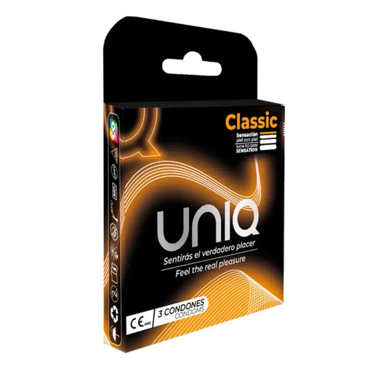 Préservatifs sans latex Uniq Classic, 3 pièces