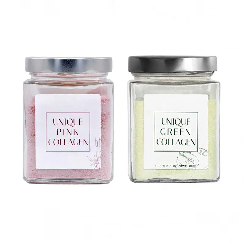 Unique Pink & Green Collagen Nutritional Supplement, Pack 2x300 grammes