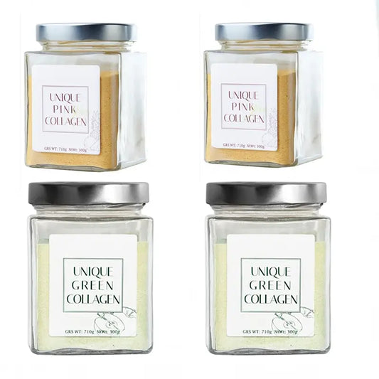 Supplément nutritionnel unique rose, jaune et vert, paquet de 4x300g