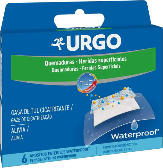 Urgo Waterproof Dressings For Burns & Wounds, 5 X 7 Cm