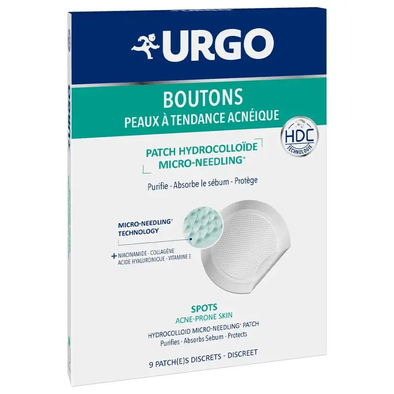 Urgo Spots Hydrocolloid Patches Micro Needling, 9 unités
