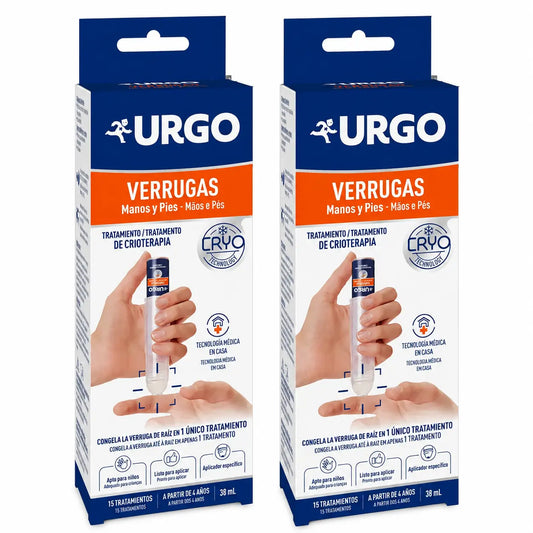 Urgo Verrugas Cryothérapie - Flacon de 38 ml, 15 traitements, lot de 2