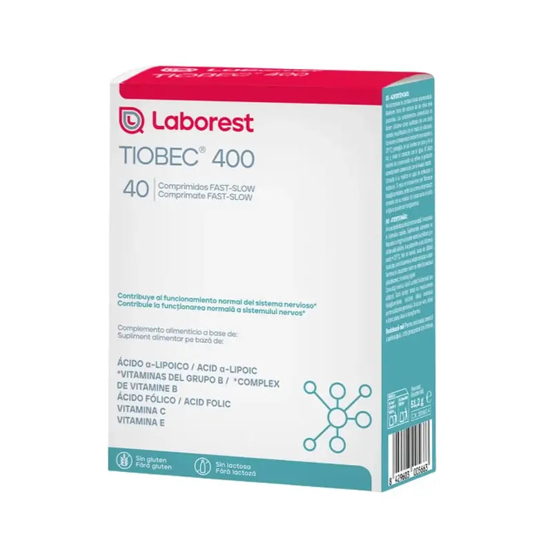 Tiobec 400 Complément alimentaire 40 comprimés Fast-Slow