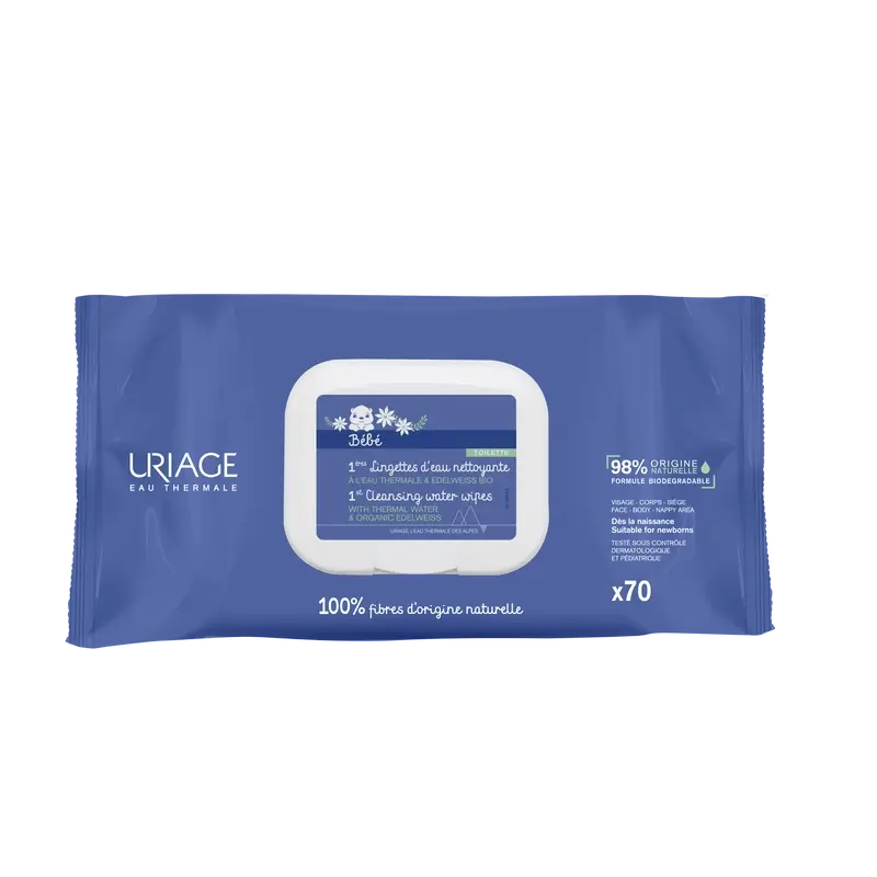 Lingettes pour bébés d'Uriage 70 unités