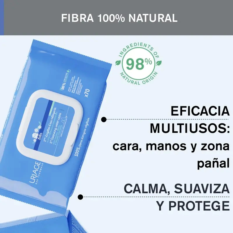 Lingettes pour bébés d'Uriage 70 unités