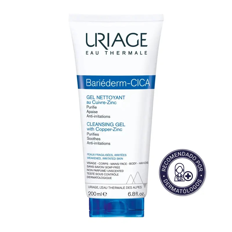 Gel nettoyant Bariéderm Cica d'Uriage, 200 ml