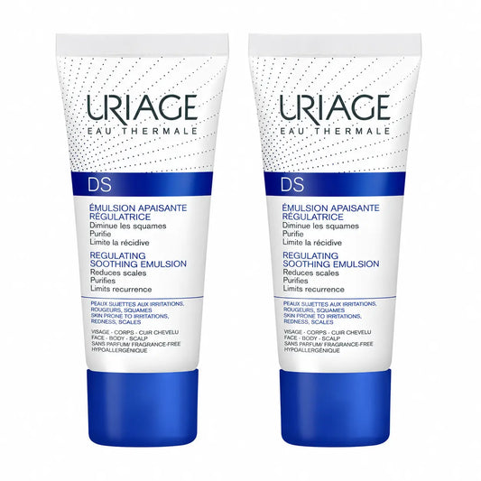 Uriage DS Émulsion apaisante 40 ml sans parfum, lot de 2