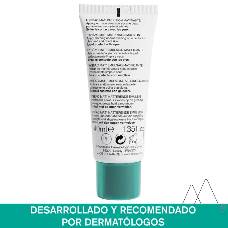 Uriage Hyséac Mat 40Ml Anti-pores et anti-brillance