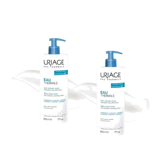 Uriage Lait hydratant soyeux 500 ml, lot de 2