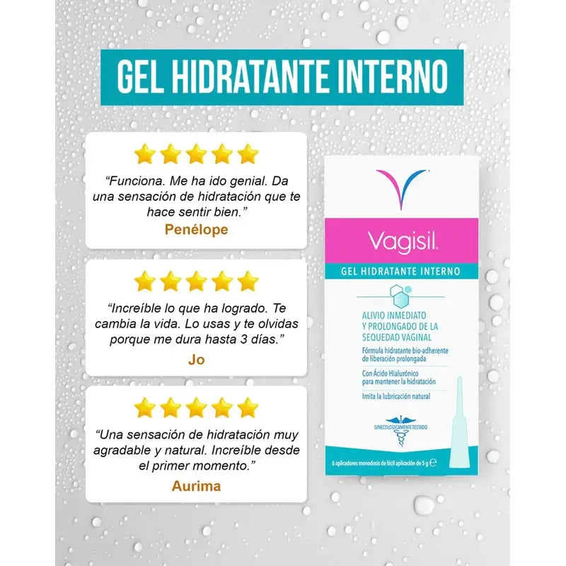 Vagisil Gel Hydratant Interne 6 Applicateurs 5 ml