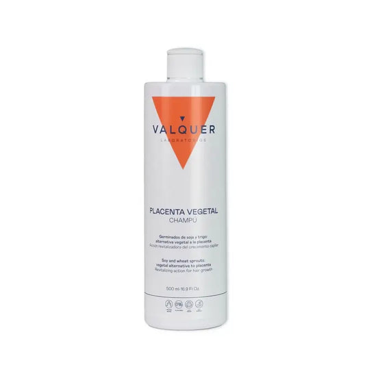 Shampooing au placenta végétal de Valquer. Combat : Chute de cheveux, pellicules, graisse, 500 ml