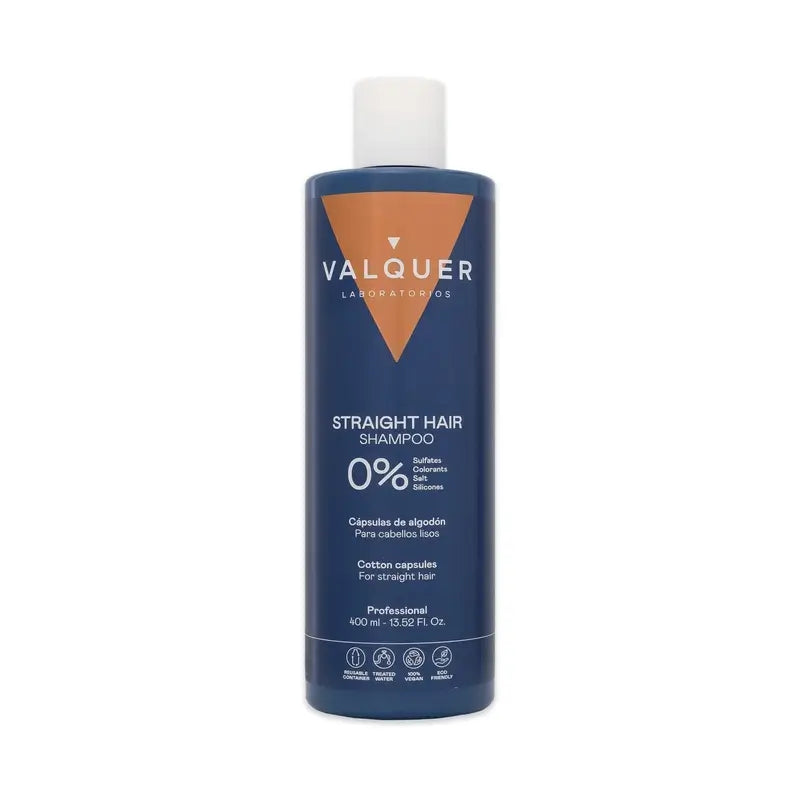 Valquer Hair Care Shampooing pour cheveux raides, 400 ml