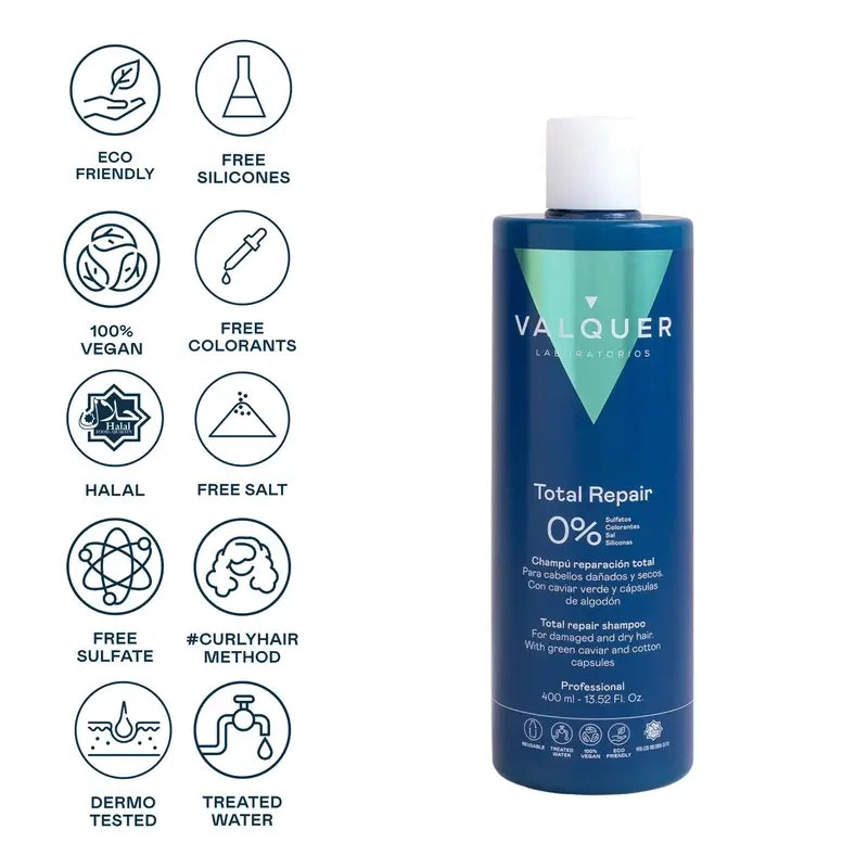 Valquer Hair Care Total Repair Shampooing, 400 ml