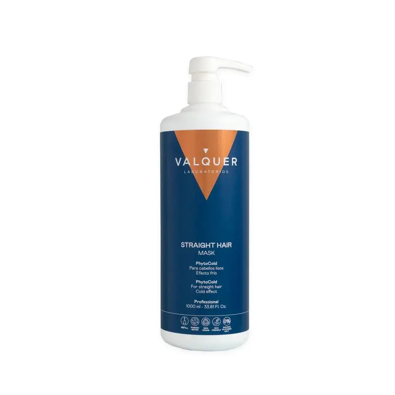 Valquer Hair Care Masque glacial pour cheveux raides, 1000 ml