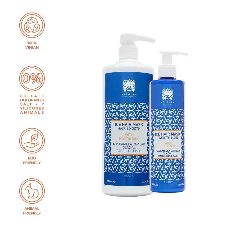 Valquer Hair Care Masque glacial pour cheveux raides, 275 ml