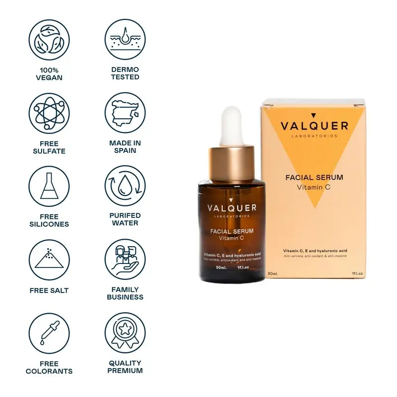 Valquer Skin Care Sérum facial à la vitamine C, 30 ml