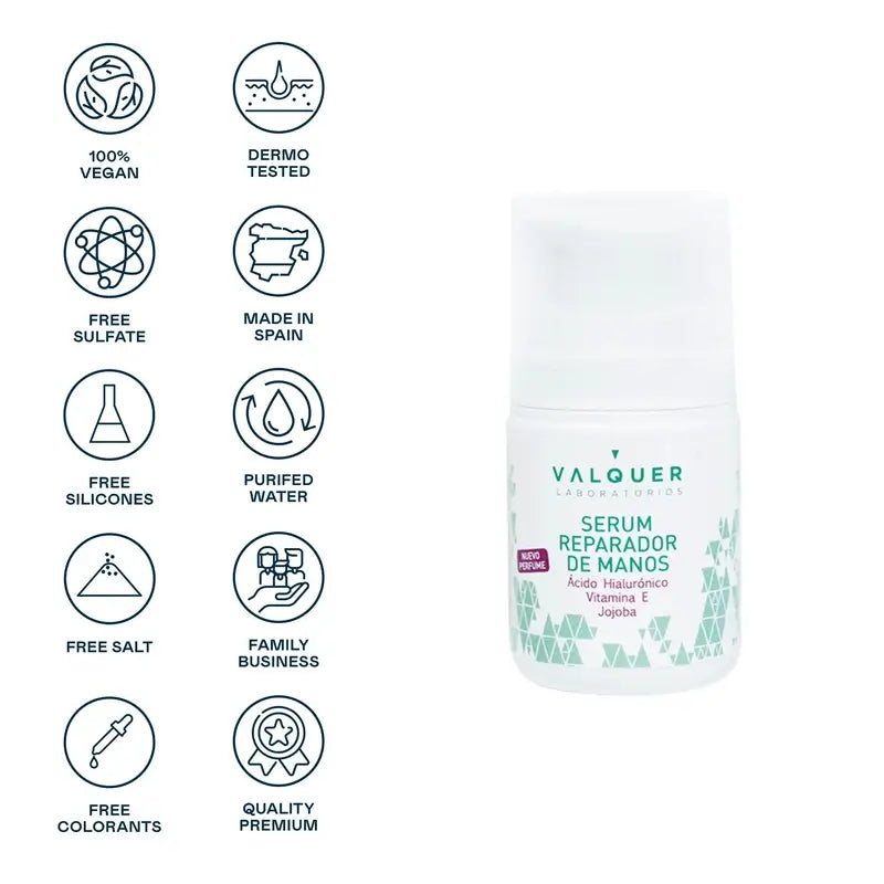 Valquer Skin Care Sérum réparateur pour les mains, 50 ml