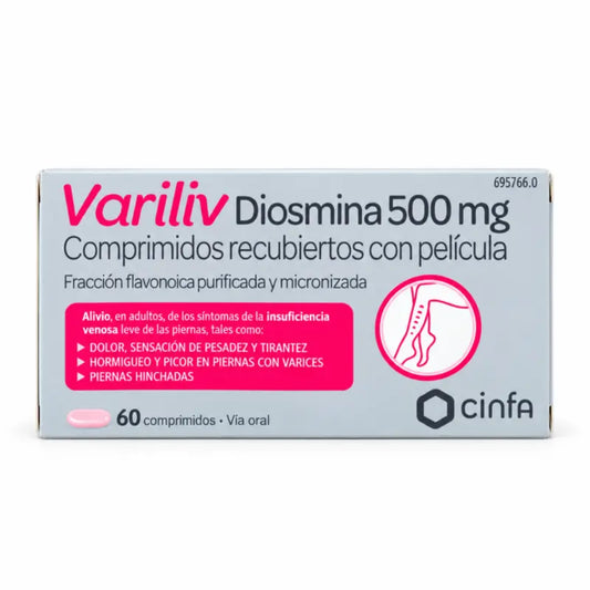 Variliv Diosmin Cinfamed 500 mg 60 Comprimés
