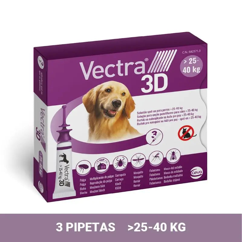 Vectra 3D Dog 25-40 kg, 3 Pipettes