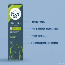 Veet Men Crème dépilatoire Peau normale, 200 Ml