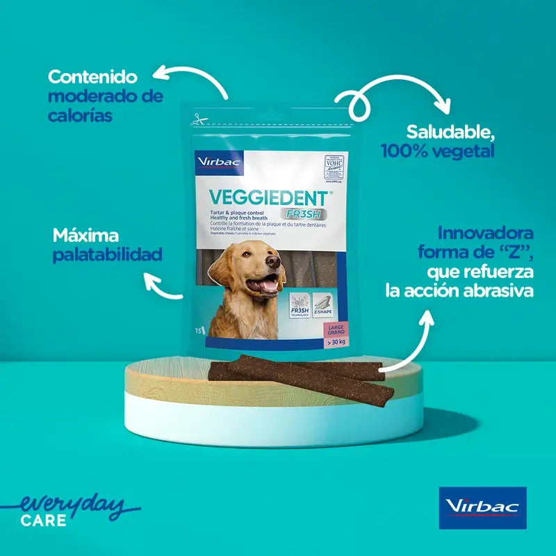 Virbac Veggiedent Fr3sh XS, Snacks dentaires pour chiens de très petite race