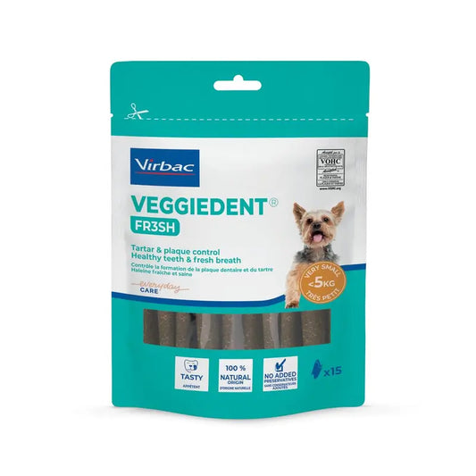 Virbac Veggiedent Fr3sh XS, Snacks dentaires pour chiens de très petite race
