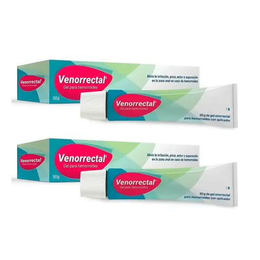 Gel Venorrectal, paquet de 2 x 50 g