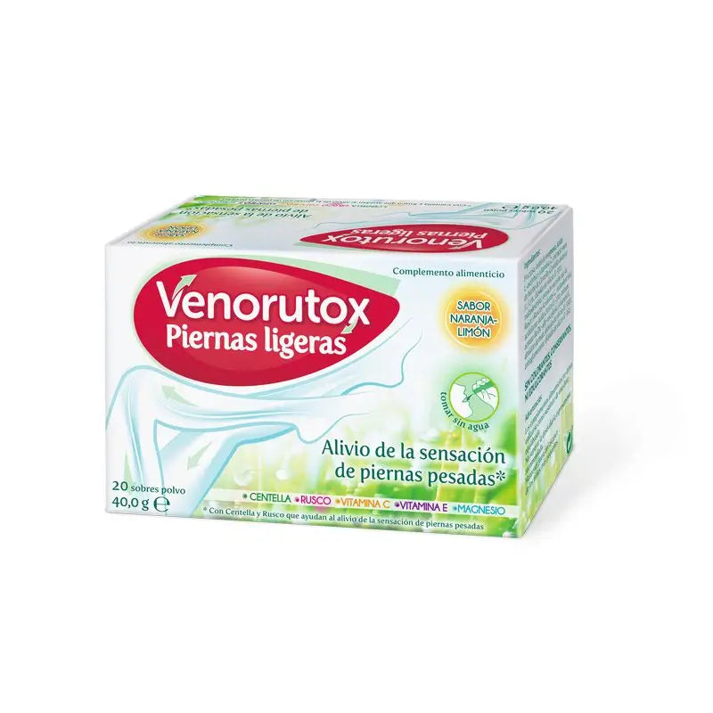 Venorutox Jambes Légères 20 sachets Orange-Citron