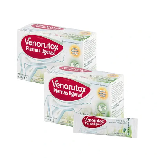 Venorutox Jambes Légères Orange-Citron, 2X20 Sachets