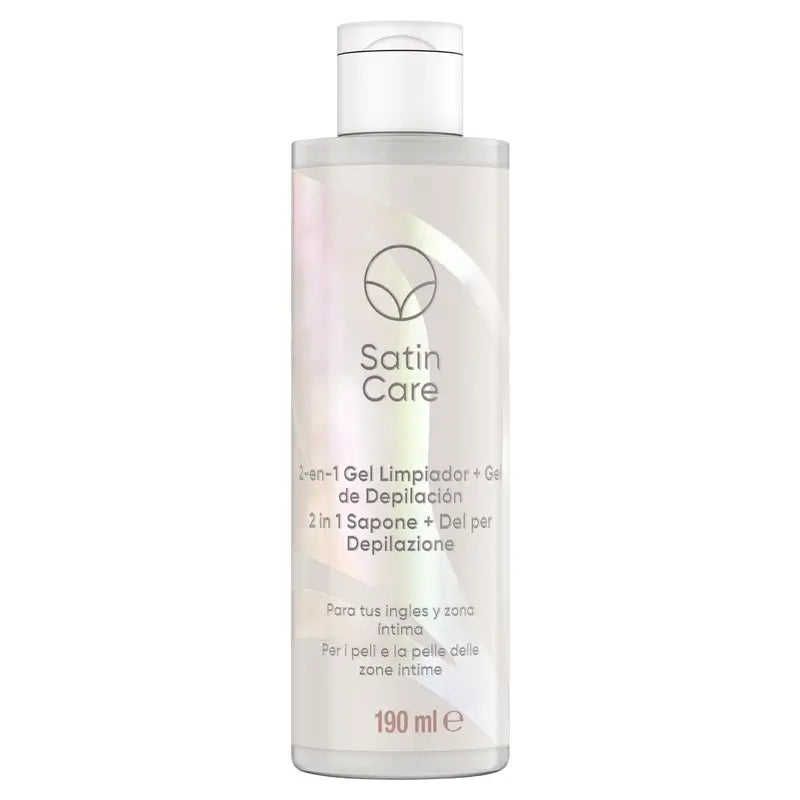 Venus Satin Care 2 en 1 gel nettoyant + épilation de la zone intime, 190 Ml